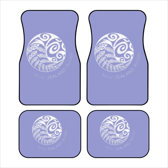 Discover New Zealand Rugby T Maori Inspired Kiwi Silver Fern Car Mats