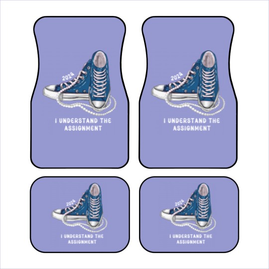 Discover I Understand The Assignment Vote Blue rally Car Mats, Kamala Harris Sneakers and Pearls