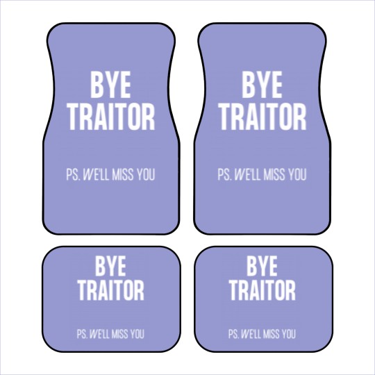 Discover BYE TRAITOR Funny New Job Coworker Leaving Good Luck Congrats Banter Office Jokes Car Mats