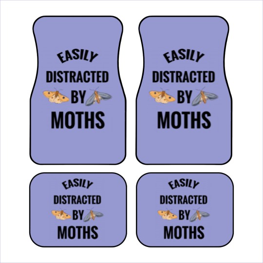 Discover Easily Distracted By Moths | Moth Lover Gift Moon Car Mats