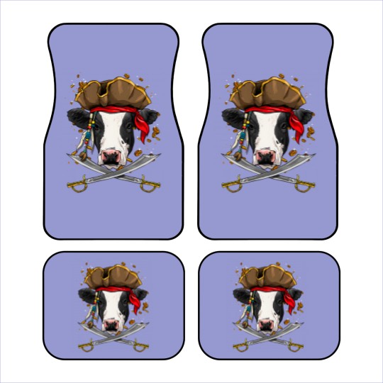Discover Cattle Cow Pirate Cow Cattle Jolly Roger Flag Nautical Cow Lover Car Mats