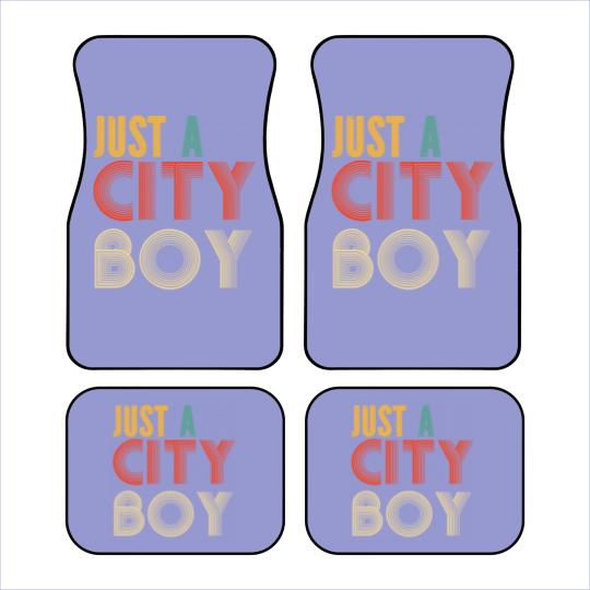 Discover retro just a city boy journey t Car Mats