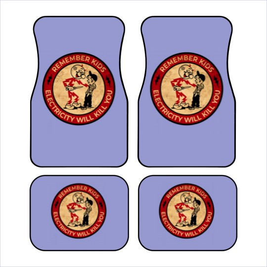 Discover Electricity Will Kill You Vintage Car Mats