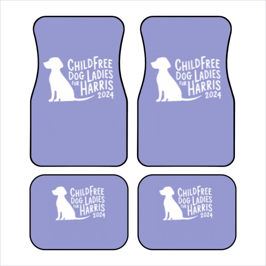 Discover Childfree Dog Ladies Car Mats, Harris 2024 Cat Car Mats, Funny Kamala Harris Graphic Car Mats