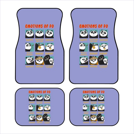 Discover kung fu panda emotions of po portrait grid Car Mats