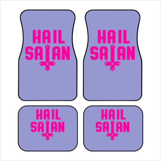 Discover Hail Satan | Hot Pink on Black | Satanic - Hail Satan - Car Mats