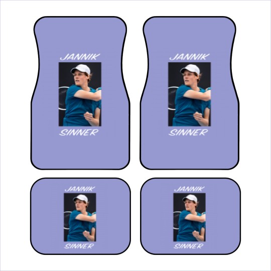 Discover JANNIK SINNER TENNIS Cottonrulz Oversize White Car Mats