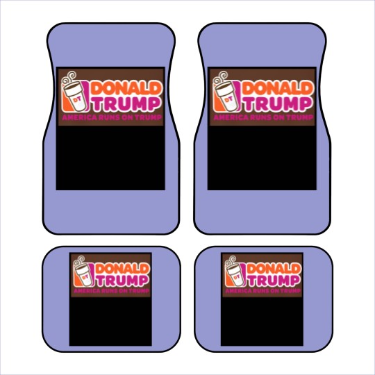 Discover America runs on Trump, Donald Trump Car Mats, Punny Car Mats, Dunkin, Coffee Car Mats