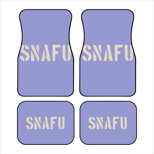 Discover SNAFU Funny Military Slang Design Stencil look le Car Mats