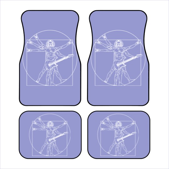 Discover Vitruvian Man Guitar Music Player Da Vinci Car Mats