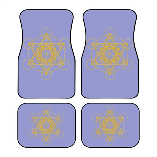 Discover Metatron Cube Gold Car Mats