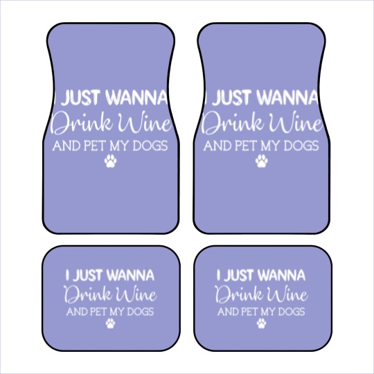 Discover Funny Wine And Dogs Lovers - Wine - Car Mats