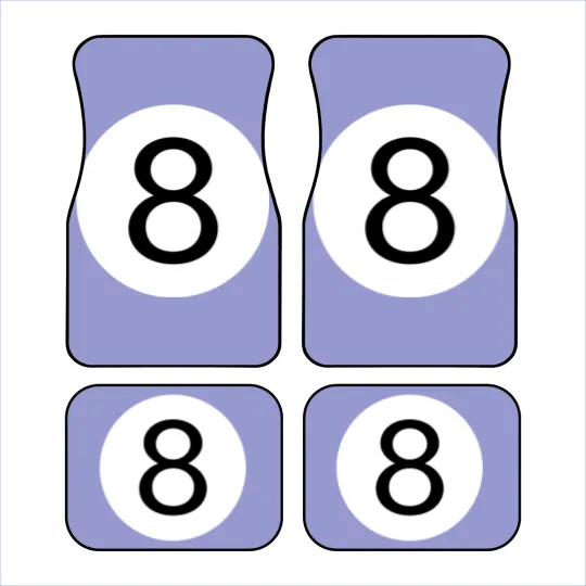 Discover One And Only - Be Unique Be Original - Black 8 Ball Pool Conceptual Design Car Mats