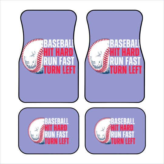 Discover Sport Baseball Hit Hard Run Fast Turn Left For Lovers Car Mats