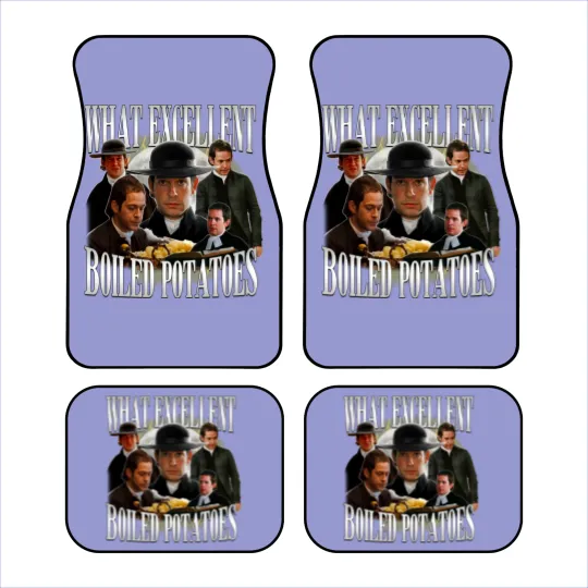 Discover Retro Boiled Potatoes Car Mats, Jane Austen Car Mats, Pride and Prejudice Car Mats Car Mats