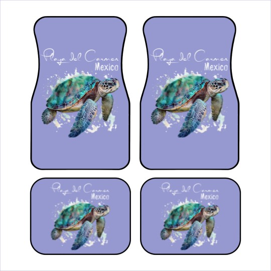 Discover playa del carmen mexico sea turtle playa souvenir t Car Mats