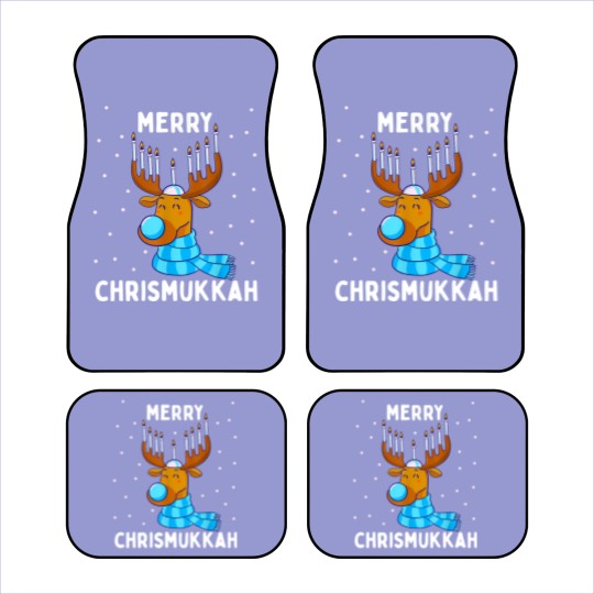 Discover Merry Chrismukkah Jewish Christmas Hanukkah Reindeer Menorah Car Mats
