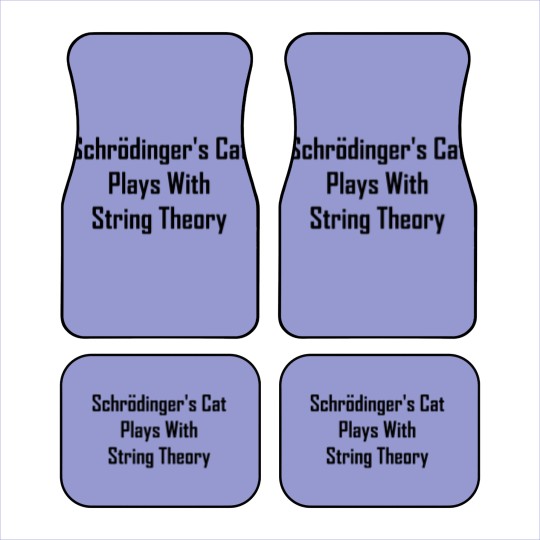 Discover Schrodinger&amp;39;s Cat Plays With String Theory Car Mats