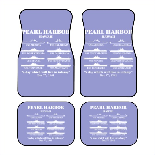 Discover Pearl Harbor Memorial Day Battleships USA Patrio Car Mats