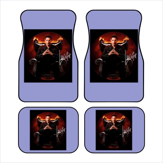 Discover Lucifer circle script photographic print Car Mats