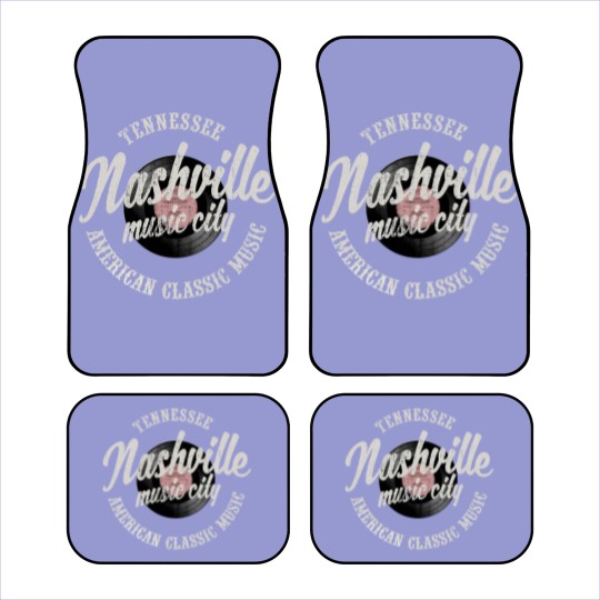 Discover Nashville Music City Vinyl Vintage Car Mats