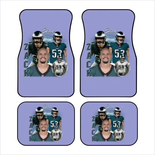 Discover Vintage 90s Graphic Style Zack Baun Car Mats, Zack Baun Car Mats, Vintage Sport Car Mats, Retro American Football Bootleg Gift