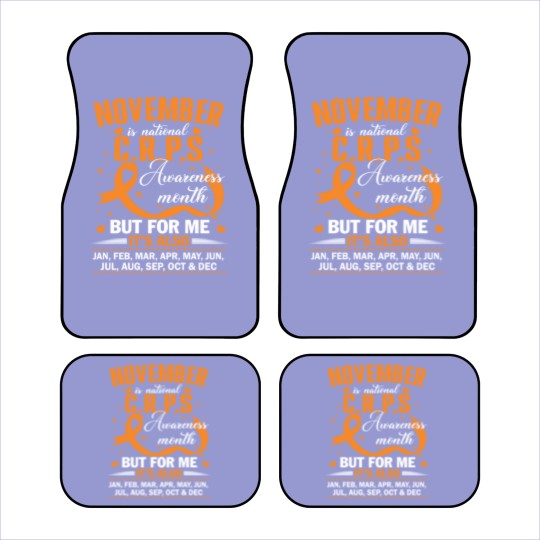 Discover In November We Wear Orange Ribbon CRPS Awareness Month / Day Car Mats
