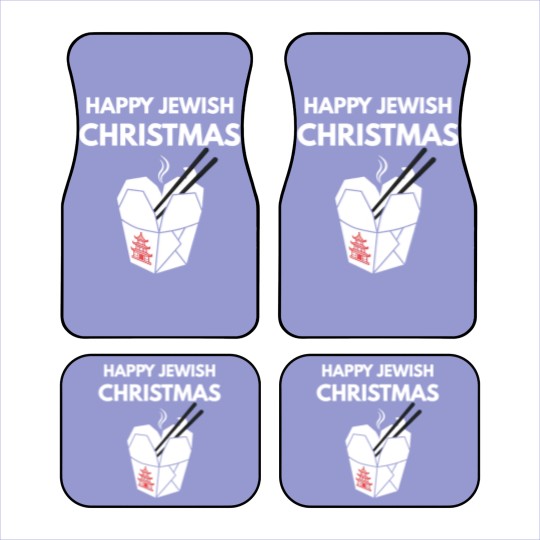 Discover Happy Jewish Christmas Car Mats Chinese Takeout- Hanukkah Car Mats