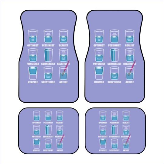 Discover Optimist Pessimist Realist Artist Or Psychologist Car Mats