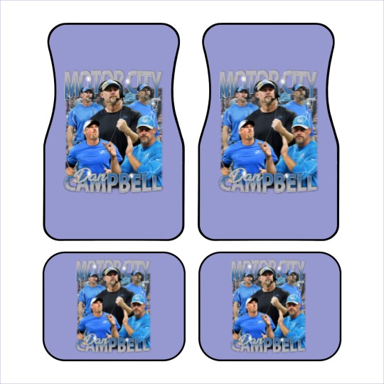 Discover Vintage 90s Graphic Style Motorcity Dan Car Mats, Dan Campbell Car Mats, Vintage Oversized Sport Car Mats