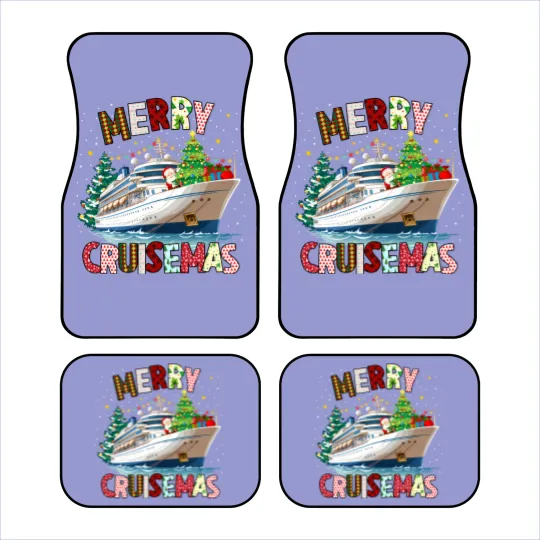 Discover Merry Cruisemas Car Mats, Christmas Cruise Crew Car Mats