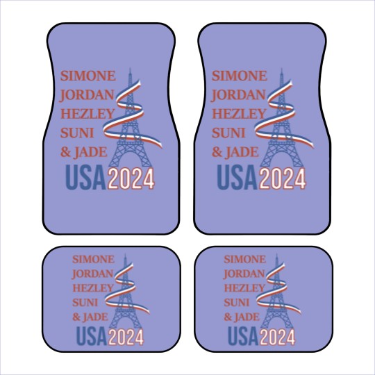 Discover Simone - Jordan - Hezley - Suni - Jade Car Mats, USA 2024 Olympics Car Mats