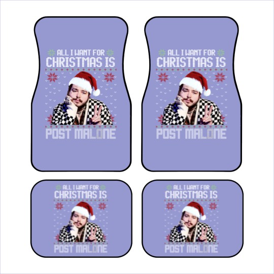 Discover Vintage All I Want For Christmas Is Post Malone Car Mats