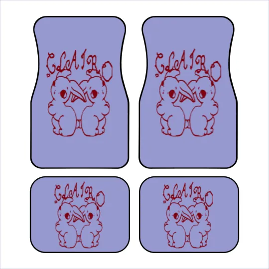 Discover Clairo Merch Store Clairo Bunnies Car Mats (Light Blue)