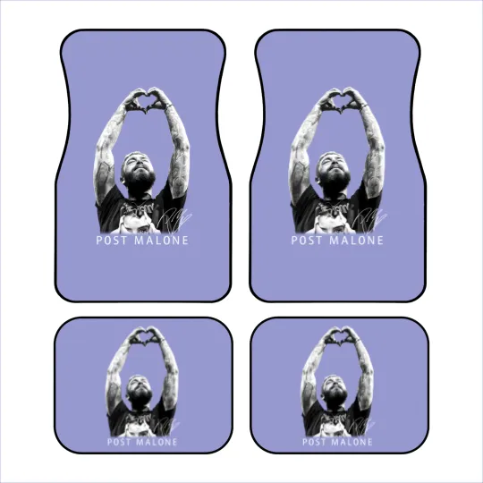 Discover Post Malone Hand Hearts Car Mats