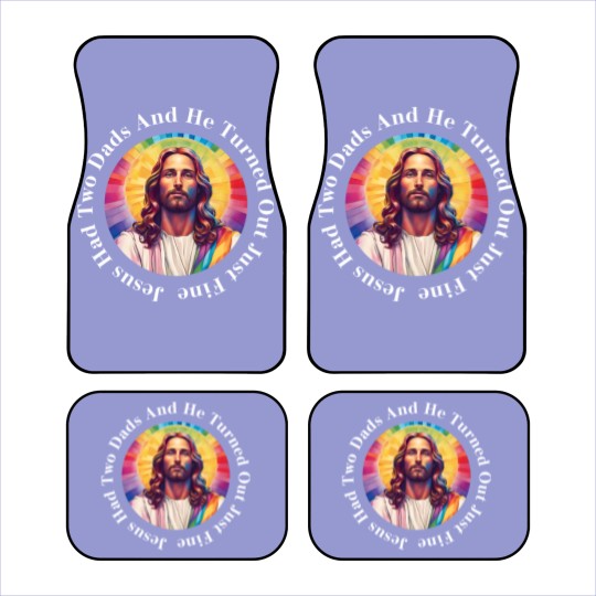 Discover Jesus Pride Car Mats | LGBTQ+ Jesus | Gay Jesus Car Mats | Gay Jesus
