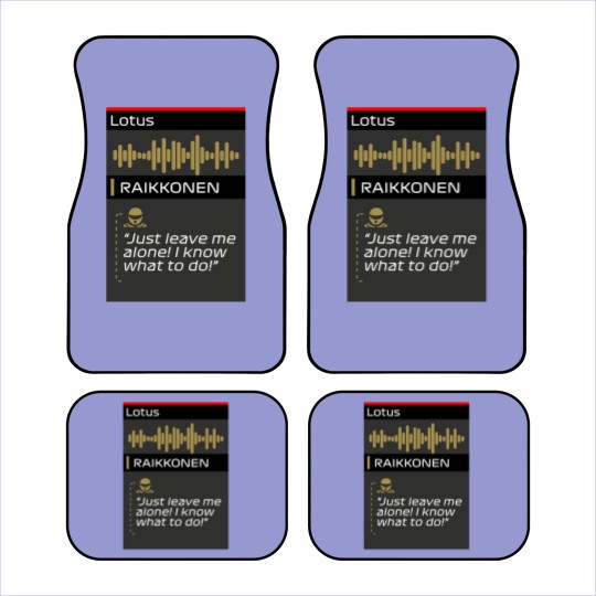 Discover Raikkonen Leave me alone I know what to do radio Car Mats