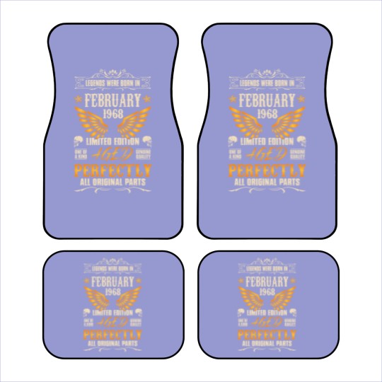 Discover Legends Were Born In February 1968 - Rocker Biker Car Mats