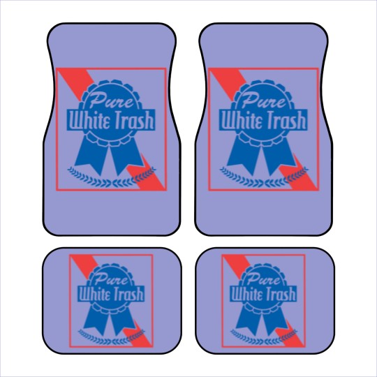 Discover Funny Redneck Gift, Pure White Trash Car Mats