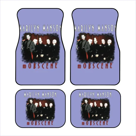 Discover Marilyn Manson mOBSCENE Car Mats, Vintage Alt Goth Rock Music
