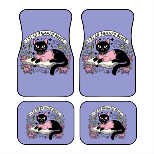 Discover I Read Banned Books Car Mats, Bookish Cat Car Mats