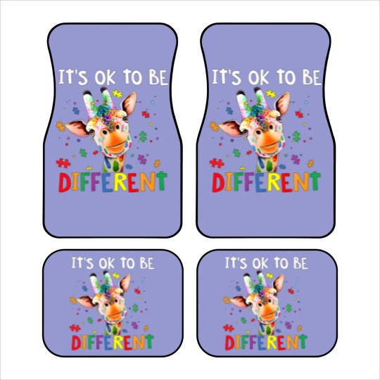 Discover Autism Awareness Cute Giraffe Animal It's Ok To Be Car Mats