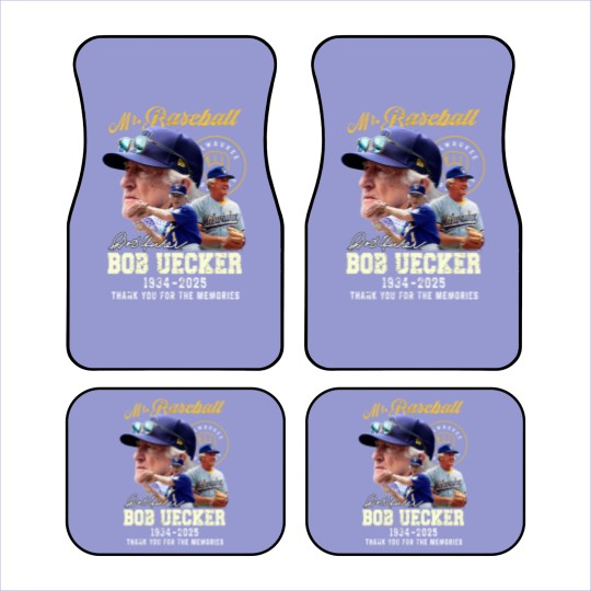 Discover Bob Uecker Baseball 1934-2025 Thank You T- Car Mats