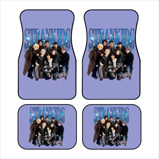 Discover Stray Kids Vintage 90s Bootleg Car Mats, Stray Kids Tour 2025 Car Mats