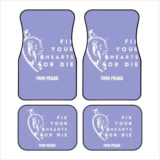 Discover Fix Your Hearts or Die Car Mats, Unisex Car Mats, Twin Peaks Car Mats, David Lynch Car Mats, TV Show Fans Car Mats