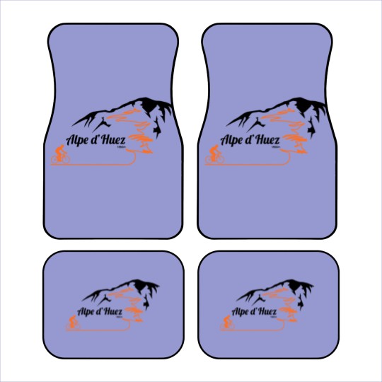 Discover Alpe d'Huez Cycling Print Socks Car Mats