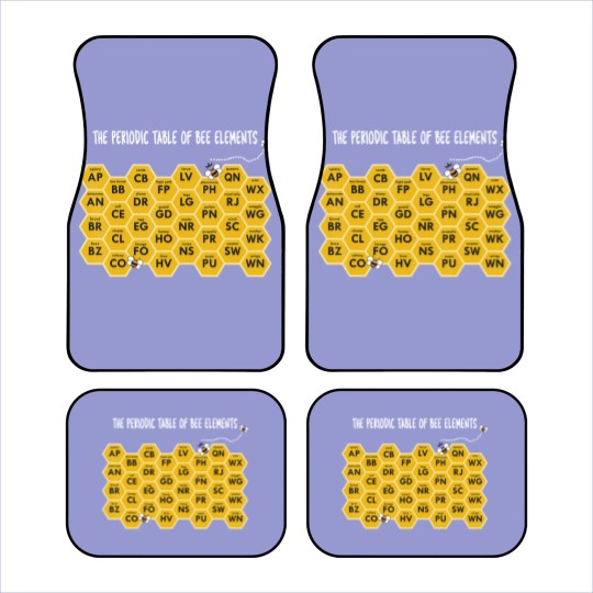 Discover The Periodic Table of Bee Elements Funny Beekeeper Car Mats