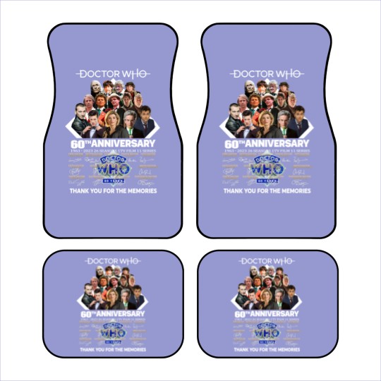 Discover Doctor Who 60th Anniversary 1963-2023 Thank You For The Memorie1 Signature Car Mats