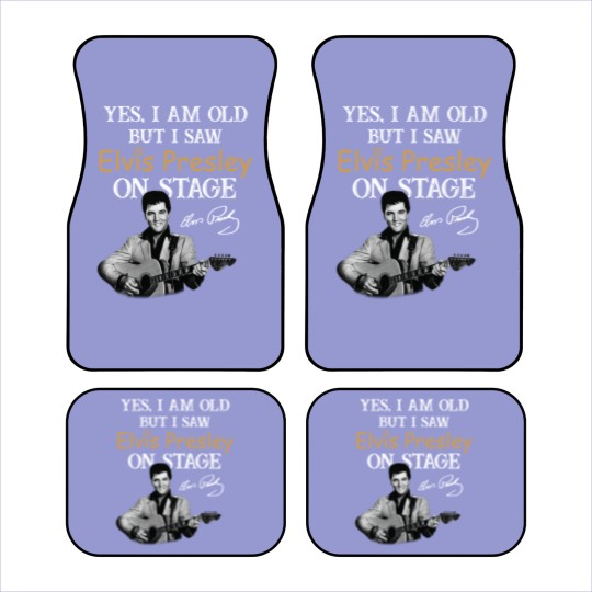 Discover Elvis Presley Car Mats, Yes I Am Old But I Saw Elvis Presley On Stage Car Mats, King Of Music Car Mats
