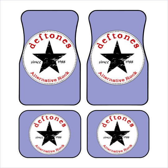 Discover Deftone logo star white pony rock band Men's Unisex Car Mats